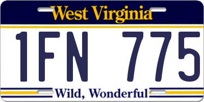 WV license plate 1FN775