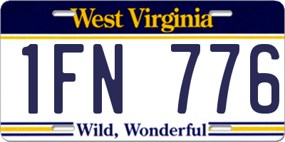 WV license plate 1FN776