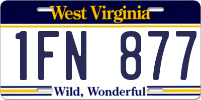 WV license plate 1FN877