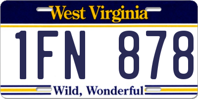 WV license plate 1FN878