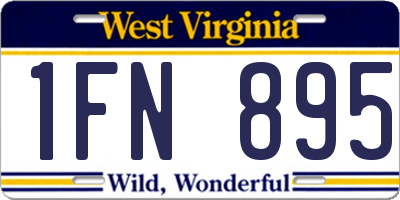 WV license plate 1FN895