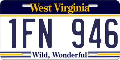 WV license plate 1FN946