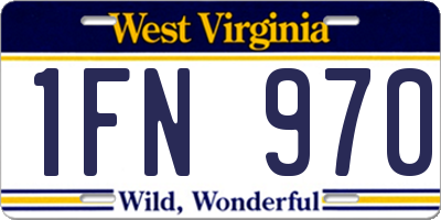 WV license plate 1FN970