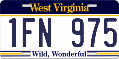 WV license plate 1FN975