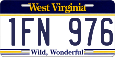 WV license plate 1FN976