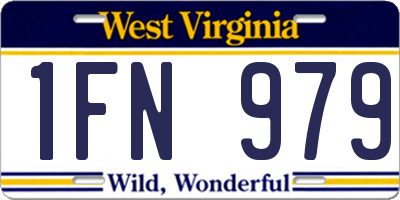 WV license plate 1FN979