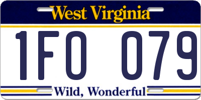 WV license plate 1FO079