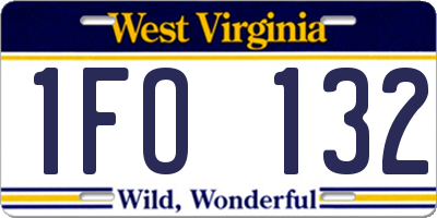 WV license plate 1FO132