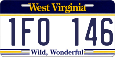 WV license plate 1FO146