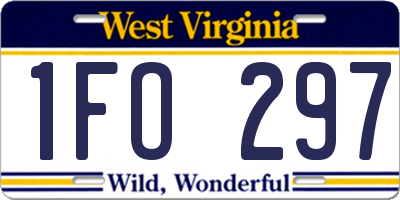 WV license plate 1FO297