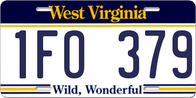 WV license plate 1FO379