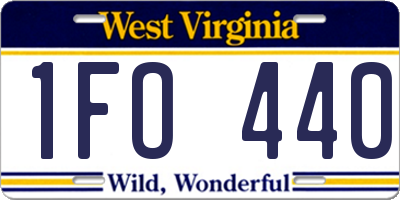 WV license plate 1FO440