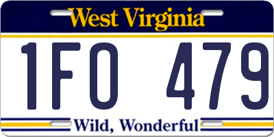 WV license plate 1FO479