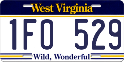 WV license plate 1FO529