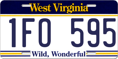 WV license plate 1FO595