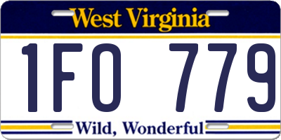 WV license plate 1FO779