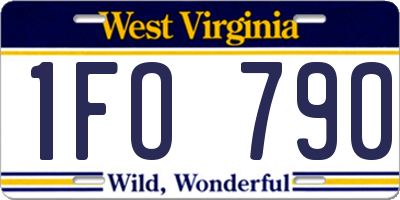WV license plate 1FO790