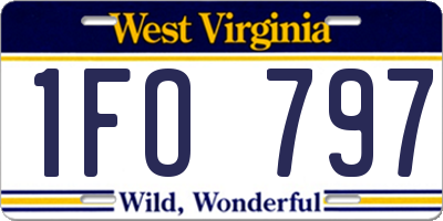 WV license plate 1FO797