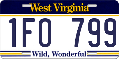 WV license plate 1FO799