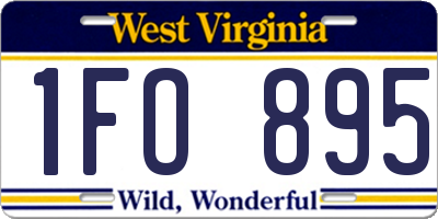 WV license plate 1FO895