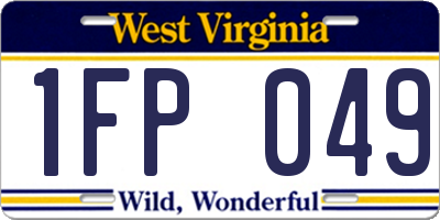 WV license plate 1FP049