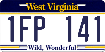 WV license plate 1FP141