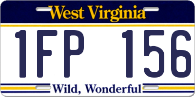 WV license plate 1FP156