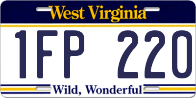 WV license plate 1FP220