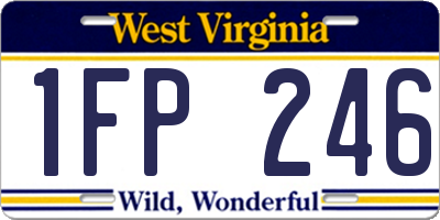 WV license plate 1FP246