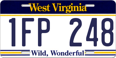 WV license plate 1FP248