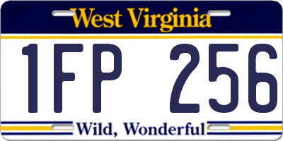 WV license plate 1FP256