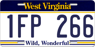 WV license plate 1FP266