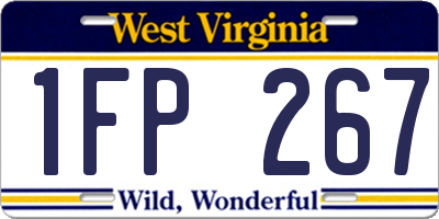 WV license plate 1FP267