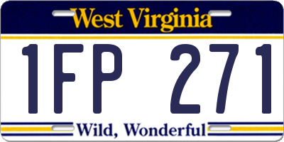 WV license plate 1FP271
