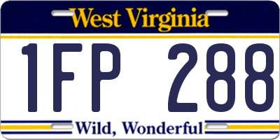 WV license plate 1FP288