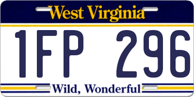 WV license plate 1FP296
