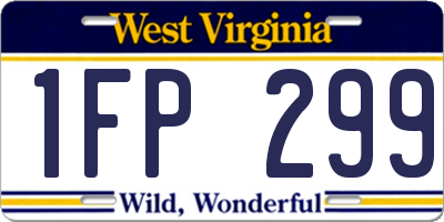 WV license plate 1FP299
