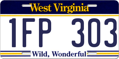 WV license plate 1FP303