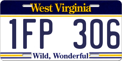 WV license plate 1FP306