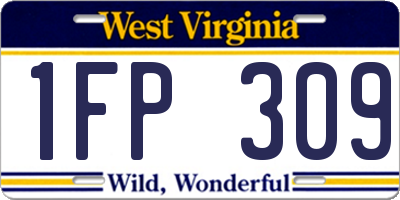 WV license plate 1FP309