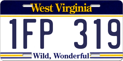 WV license plate 1FP319