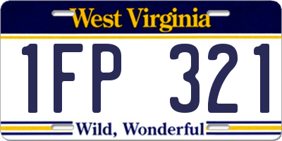 WV license plate 1FP321