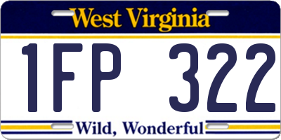 WV license plate 1FP322