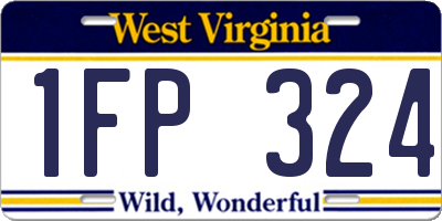 WV license plate 1FP324