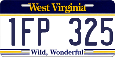 WV license plate 1FP325