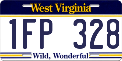 WV license plate 1FP328