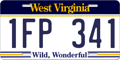 WV license plate 1FP341
