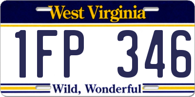 WV license plate 1FP346