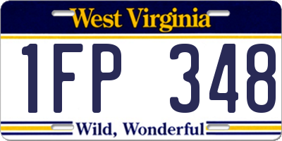 WV license plate 1FP348