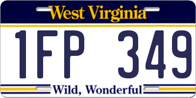 WV license plate 1FP349